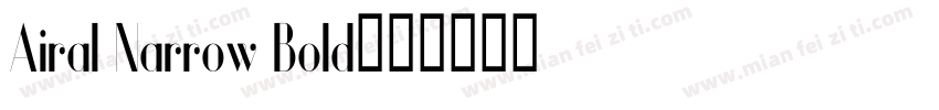 Airal Narrow Bold字体转换